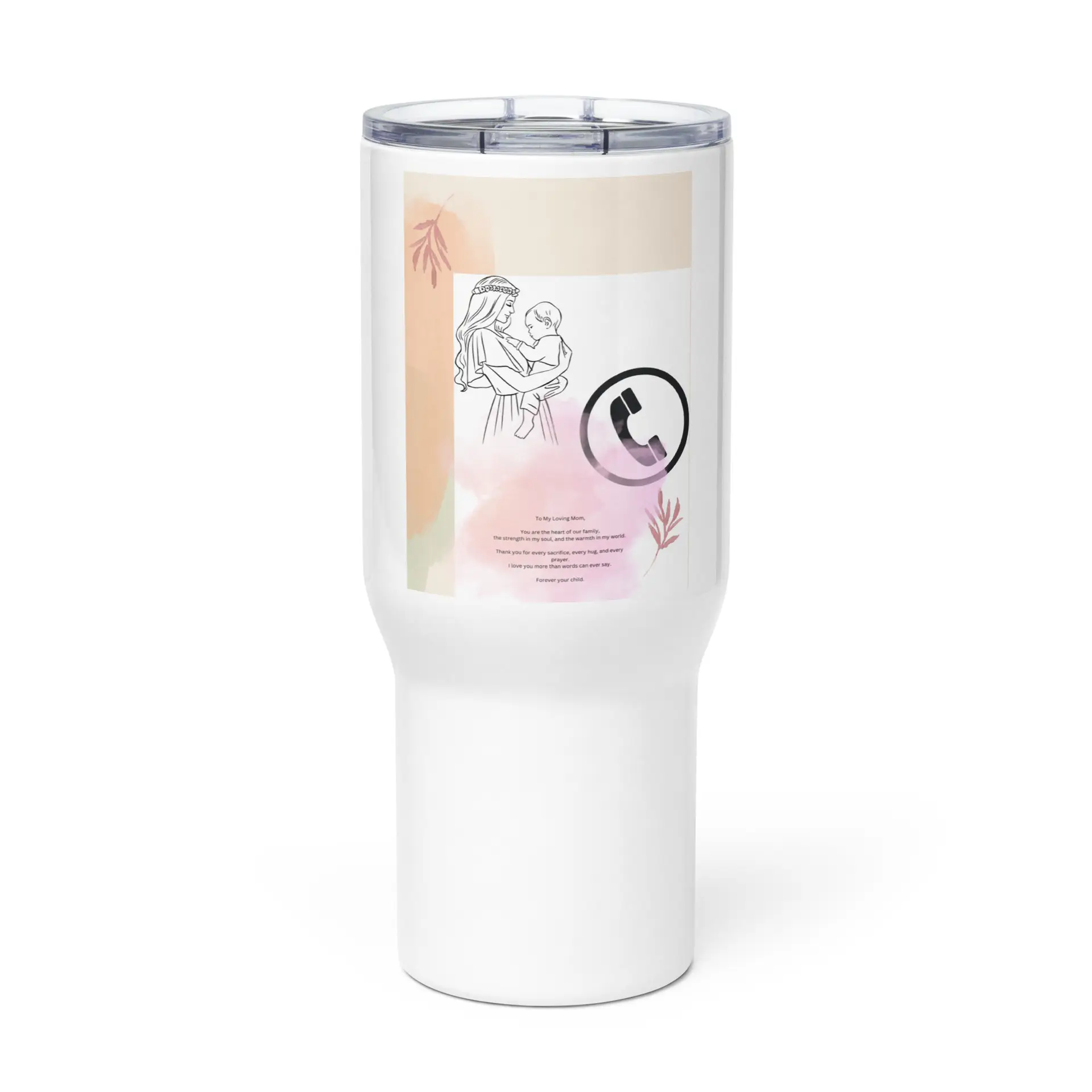 travel mug with a handle